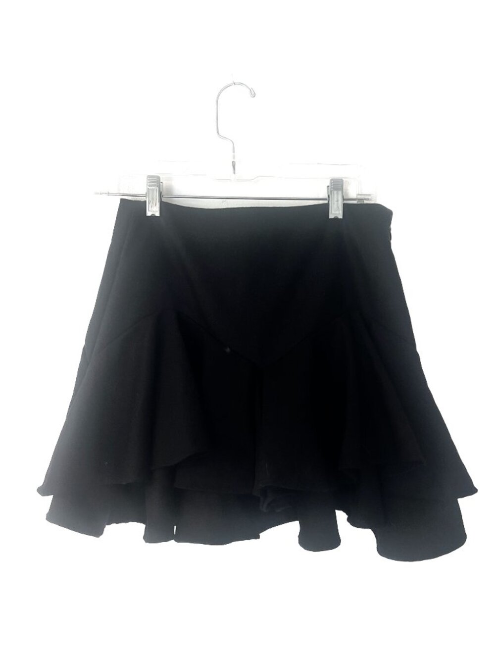 Tach Clothing Sultana Wool Mini‎ Skirt S Handmade Uruguay Flowy Black - Picture 4 of 11